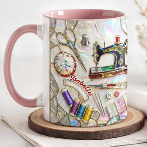 Creative Soul Sewing Personalized Accent Mug, Gift For Crafters