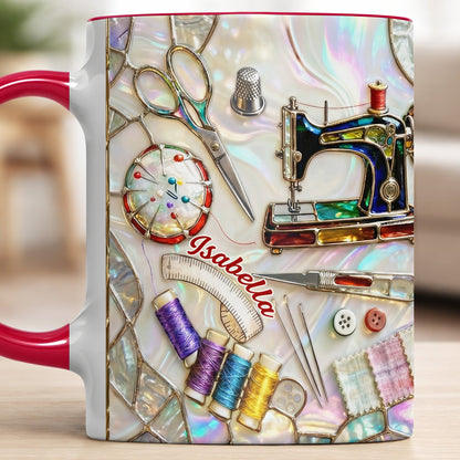Creative Soul Sewing Personalized Accent Mug, Gift For Crafters