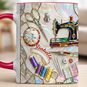 Creative Soul Sewing Personalized Accent Mug, Gift For Crafters