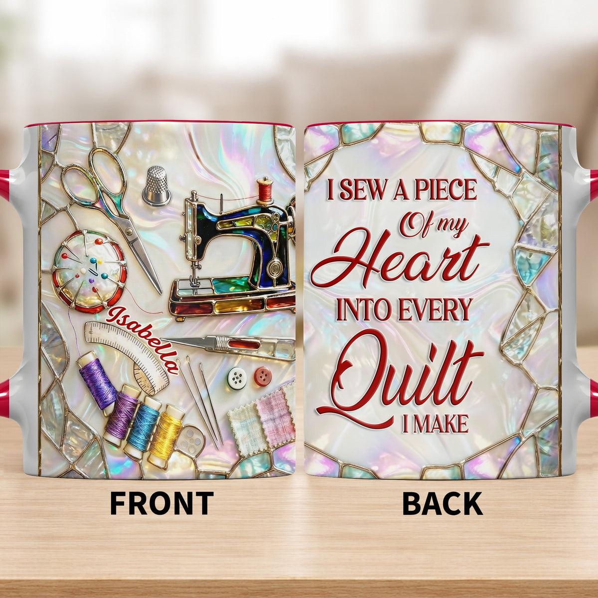 Creative Soul Sewing Personalized Accent Mug, Gift For Crafters