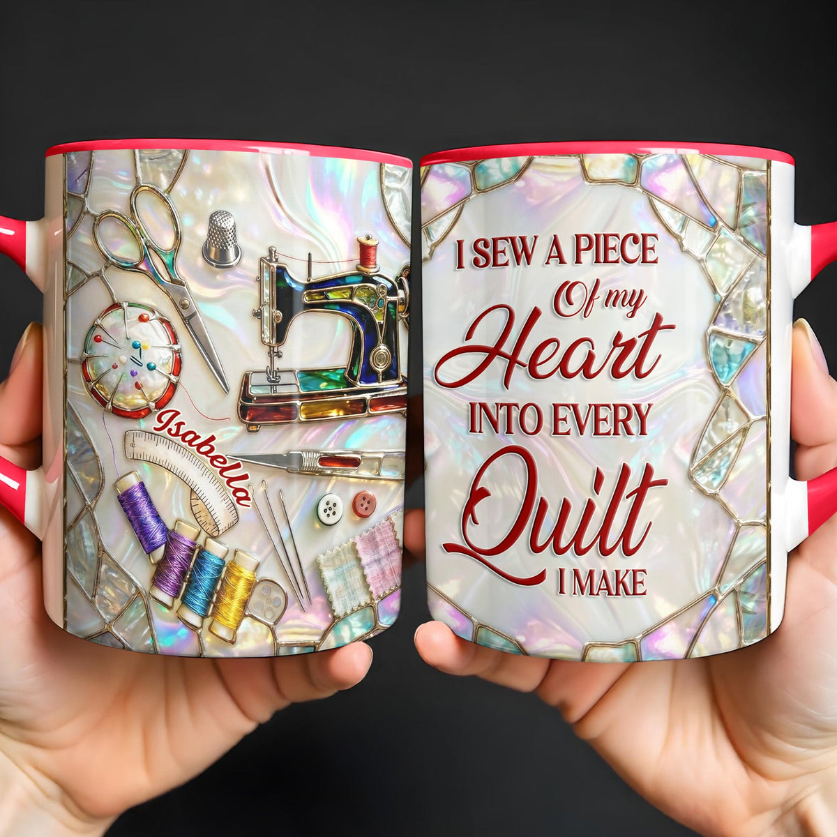 Creative Soul Sewing Personalized Accent Mug, Gift For Crafters