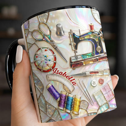 Creative Soul Sewing Personalized Accent Mug, Gift For Crafters