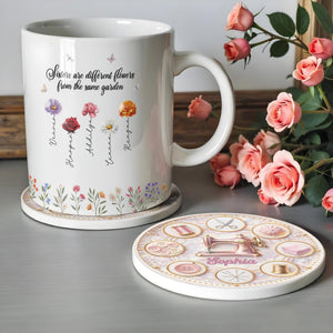 Love Into Every Stitch, Ceramic Coaster, Gift For Seamstress Lovers