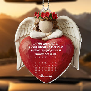 The Moment Your Heart Stopped, Angel Heart Design, Acrylic Ornament, Gift For Moms and Families