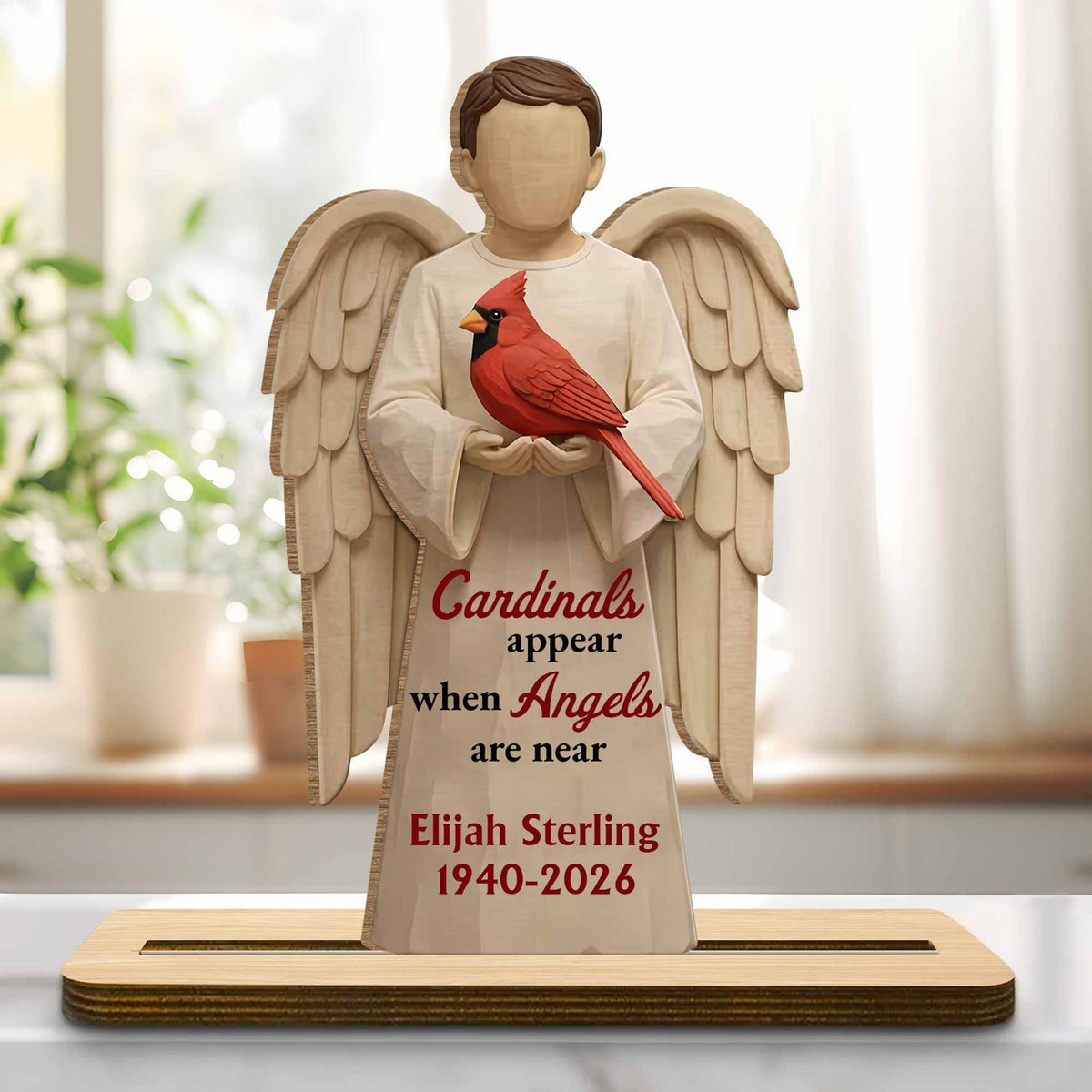 Cardinals Appear When Angels Are Near, Wood Plaque, Gift For Family and Spirituality Enthusiasts