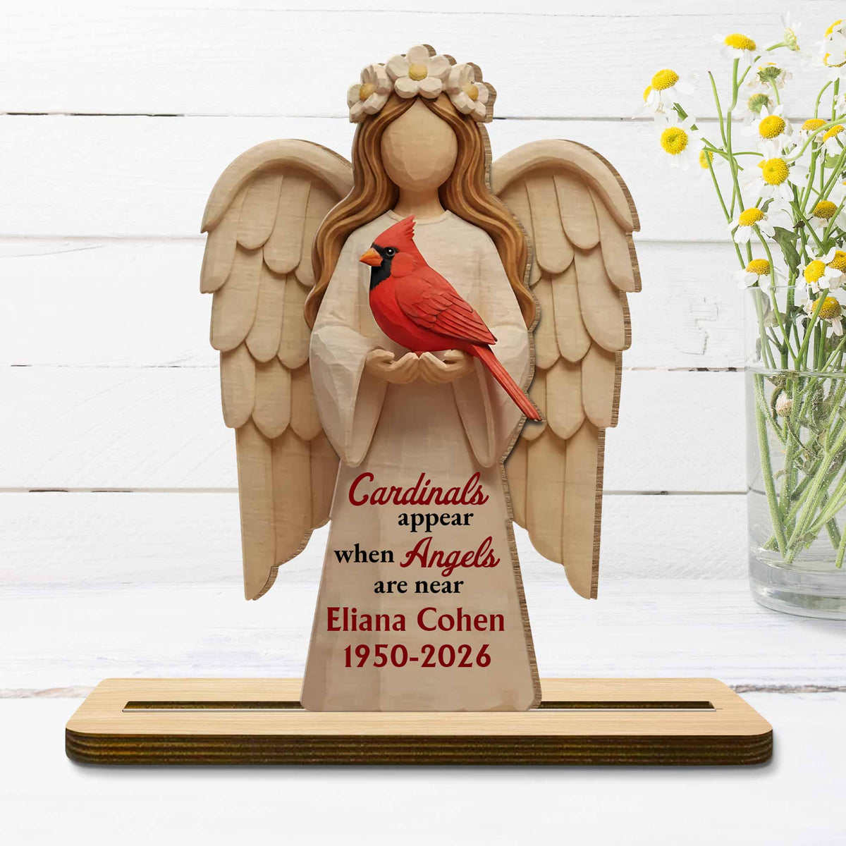 Cardinals Appear When Angels Are Near, Wood Plaque, Gift For Family and Spirituality Enthusiasts