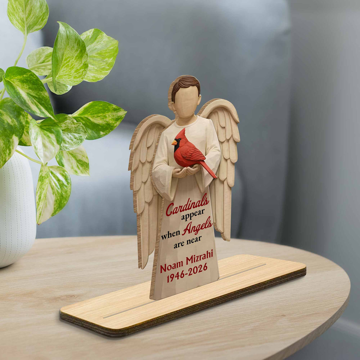 Cardinals Appear When Angels Are Near, Wood Plaque, Gift For Family and Spirituality Enthusiasts