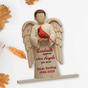 Cardinals Appear When Angels Are Near, Wood Plaque, Gift For Family and Spirituality Enthusiasts