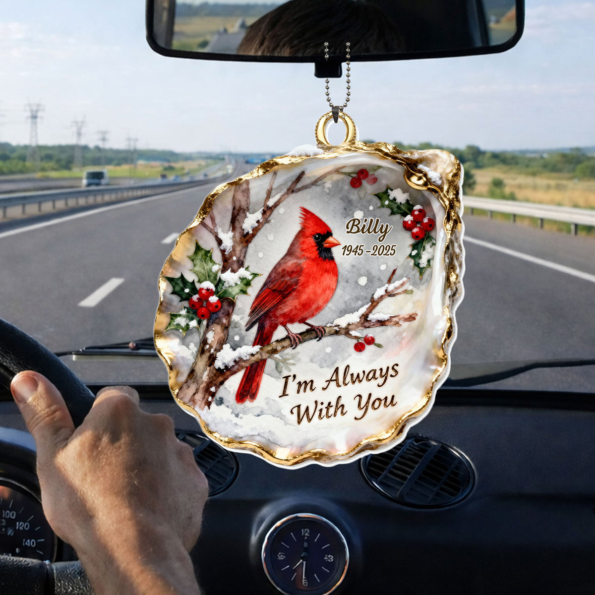 I'm Always With You, Cardinal And Berries Ornament, Gift For Family and Bird Watchers