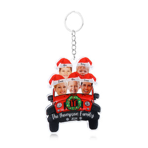 Family In Car Personalised Acrylic Pendant Custom Names & PhotosChristmas Pendant for Family Upto 7 members