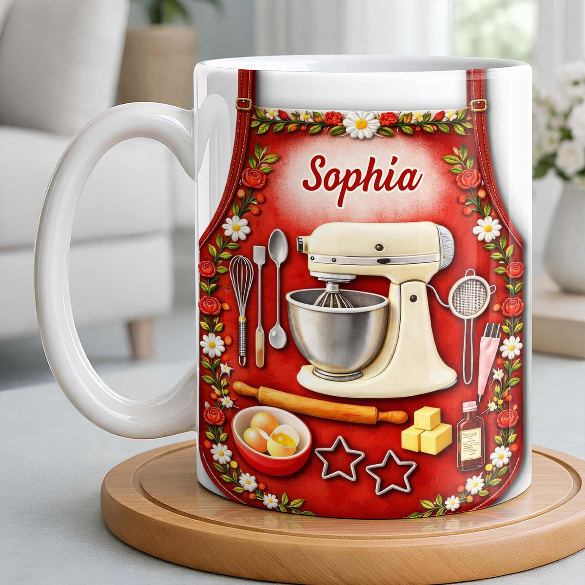 Bake The World A Better Place Kitchen Delights, Coffee Mug, Gift For Moms and Bakers