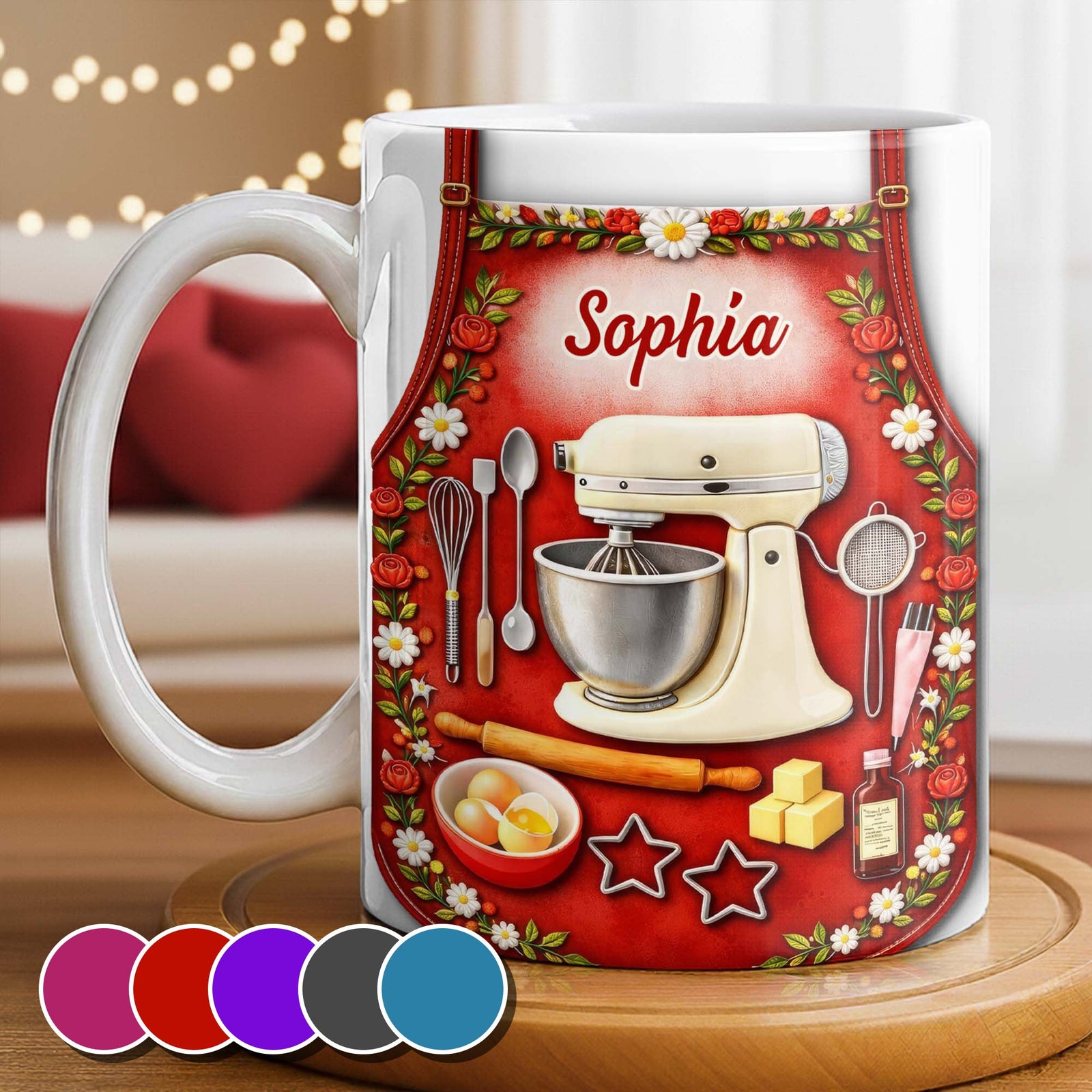 Bake The World A Better Place Kitchen Delights, Coffee Mug, Gift For Moms and Bakers