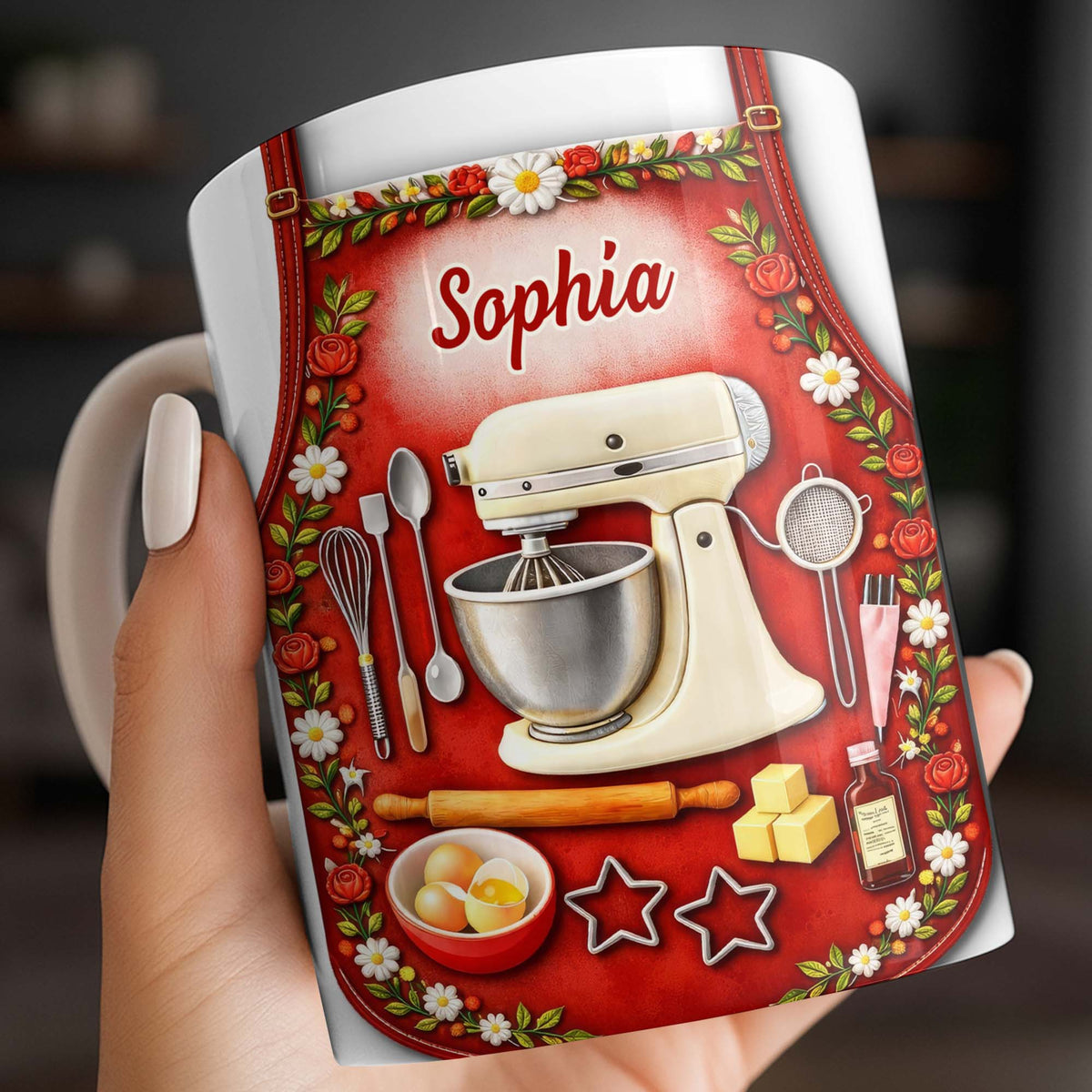 Bake The World A Better Place Kitchen Delights, Coffee Mug, Gift For Moms and Bakers