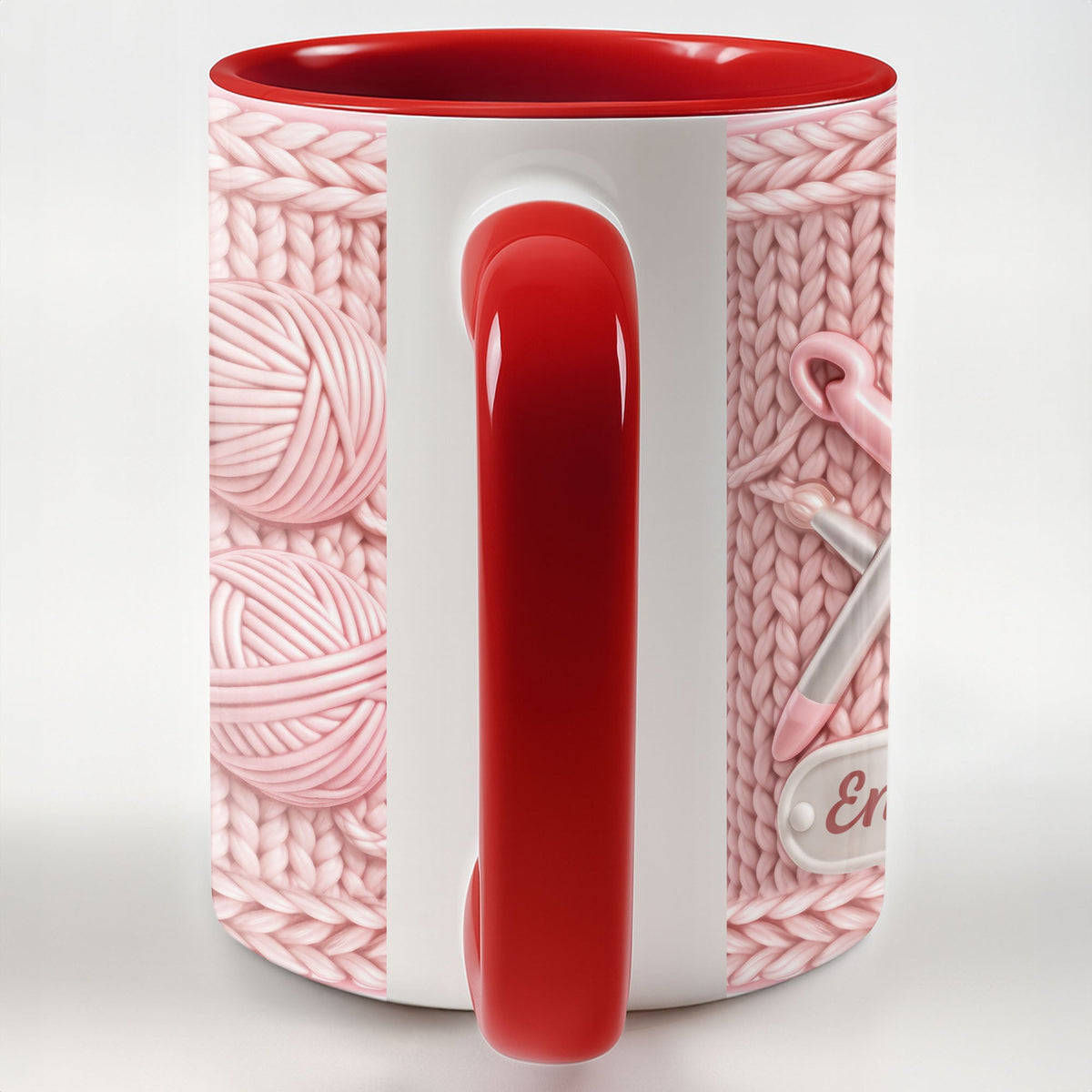 Celebrate Creativity With A Knitting Themed Mug, Personalized Custom Accent Mug, Gift For Crafters And Knitters