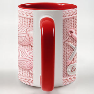 Celebrate Creativity With A Knitting Themed Mug, Personalized Custom Accent Mug, Gift For Crafters And Knitters