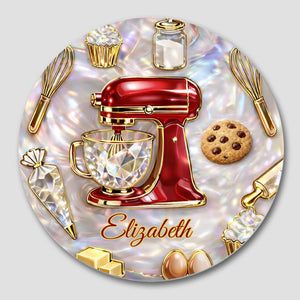 Baking With Love, Personalized Ceramic Coaster, Gift For Bakers