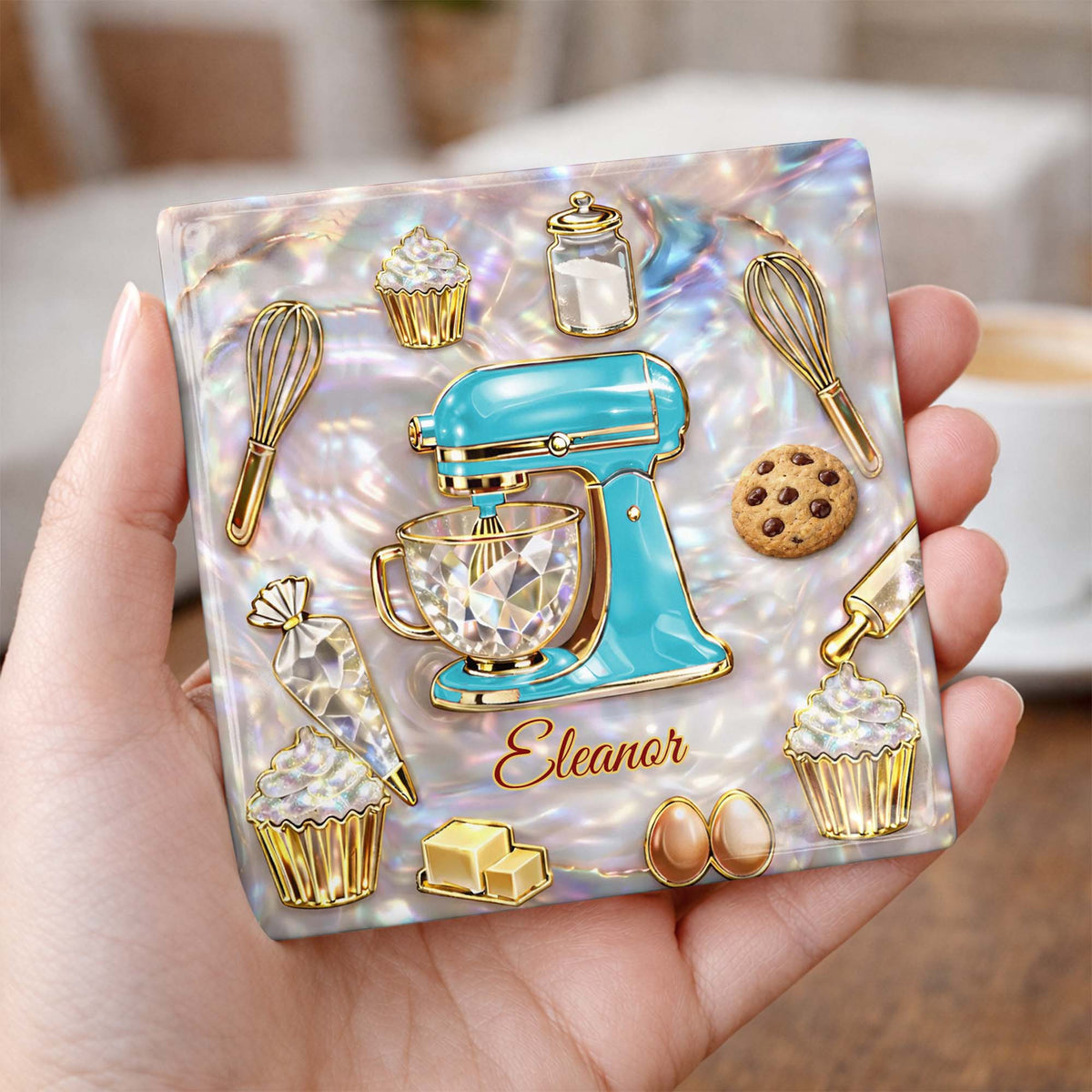 Baking Is A Work Of Heart Coaster, Gift For Mom and Baking lovers