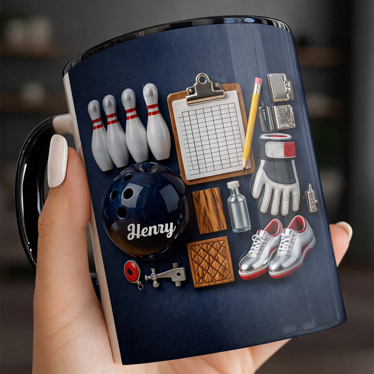 Customizable Hobby Essentials For Sports Enthusiasts,Accent Mug,Gift For Hobbyists And Sport Lovers