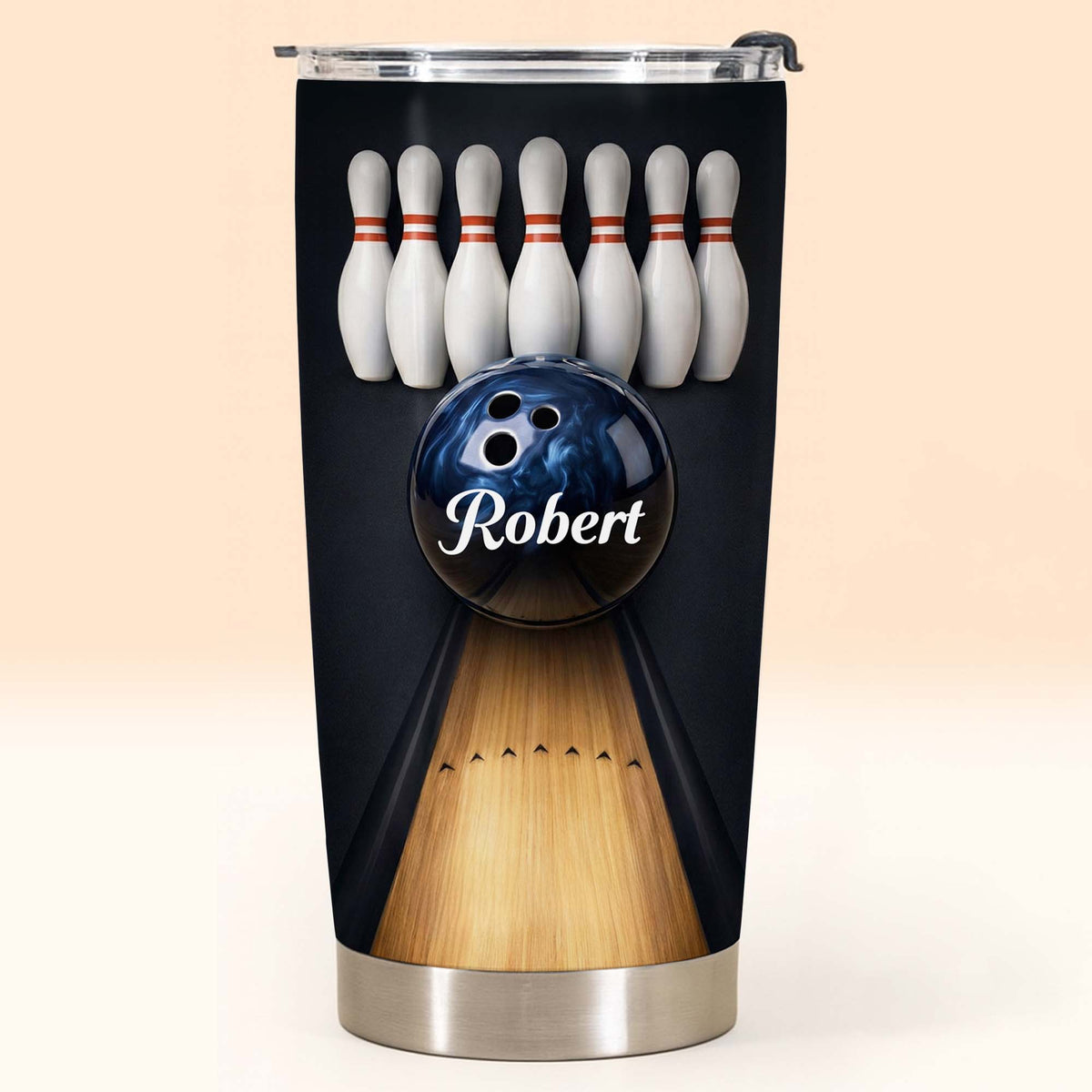 Celebrate Every Strike Bowling Tumbler, Stainless Steel Tumbler 20oz 30oz, Gift For Bowlers and Sports Fans