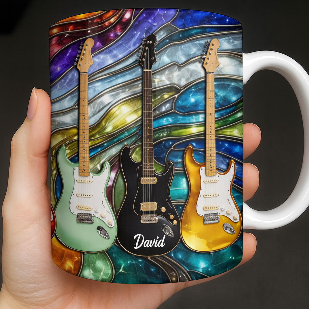 Electric Guitar Art, Personalized Coffee Mug, Gift For Music Lovers