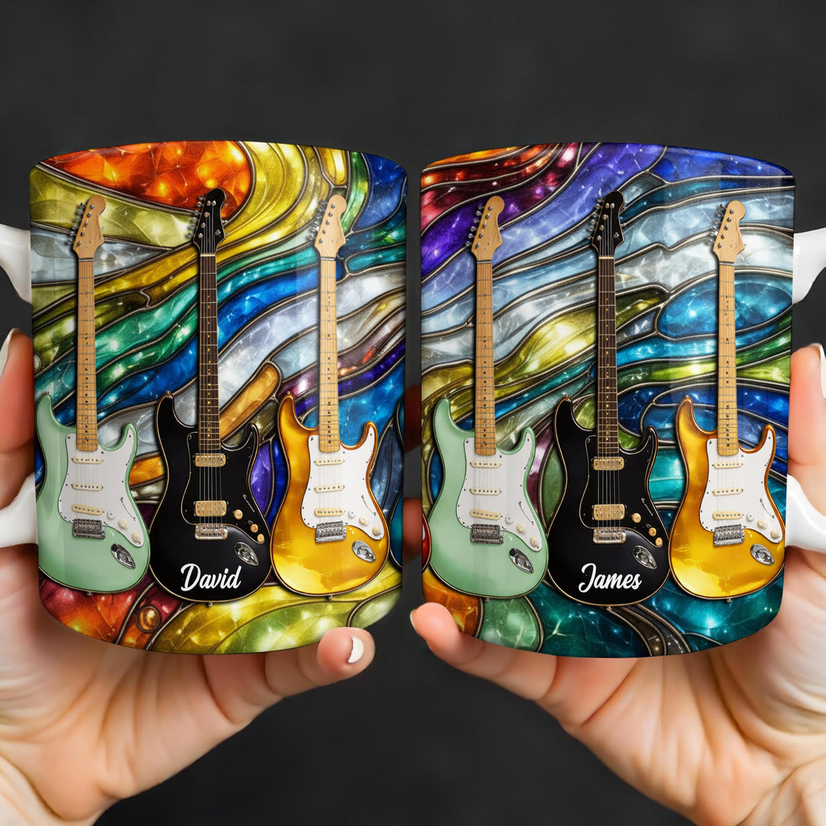 Electric Guitar Art, Personalized Coffee Mug, Gift For Music Lovers