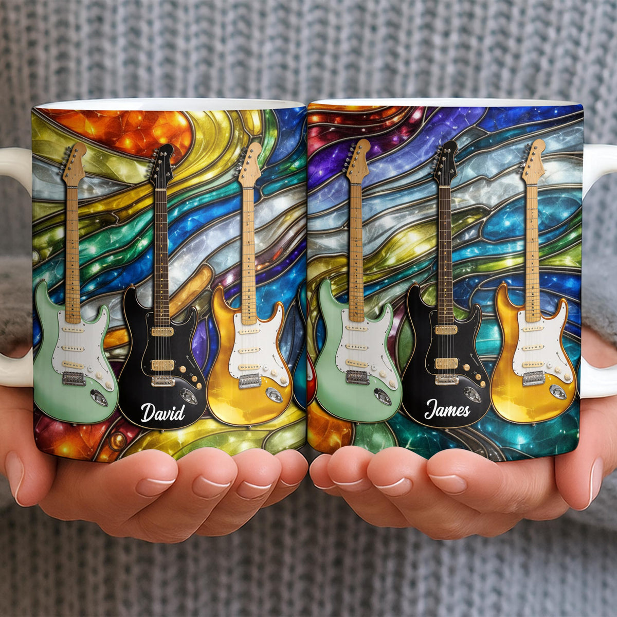 Electric Guitar Art, Personalized Coffee Mug, Gift For Music Lovers