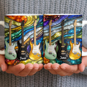 Electric Guitar Art, Personalized Coffee Mug, Gift For Music Lovers