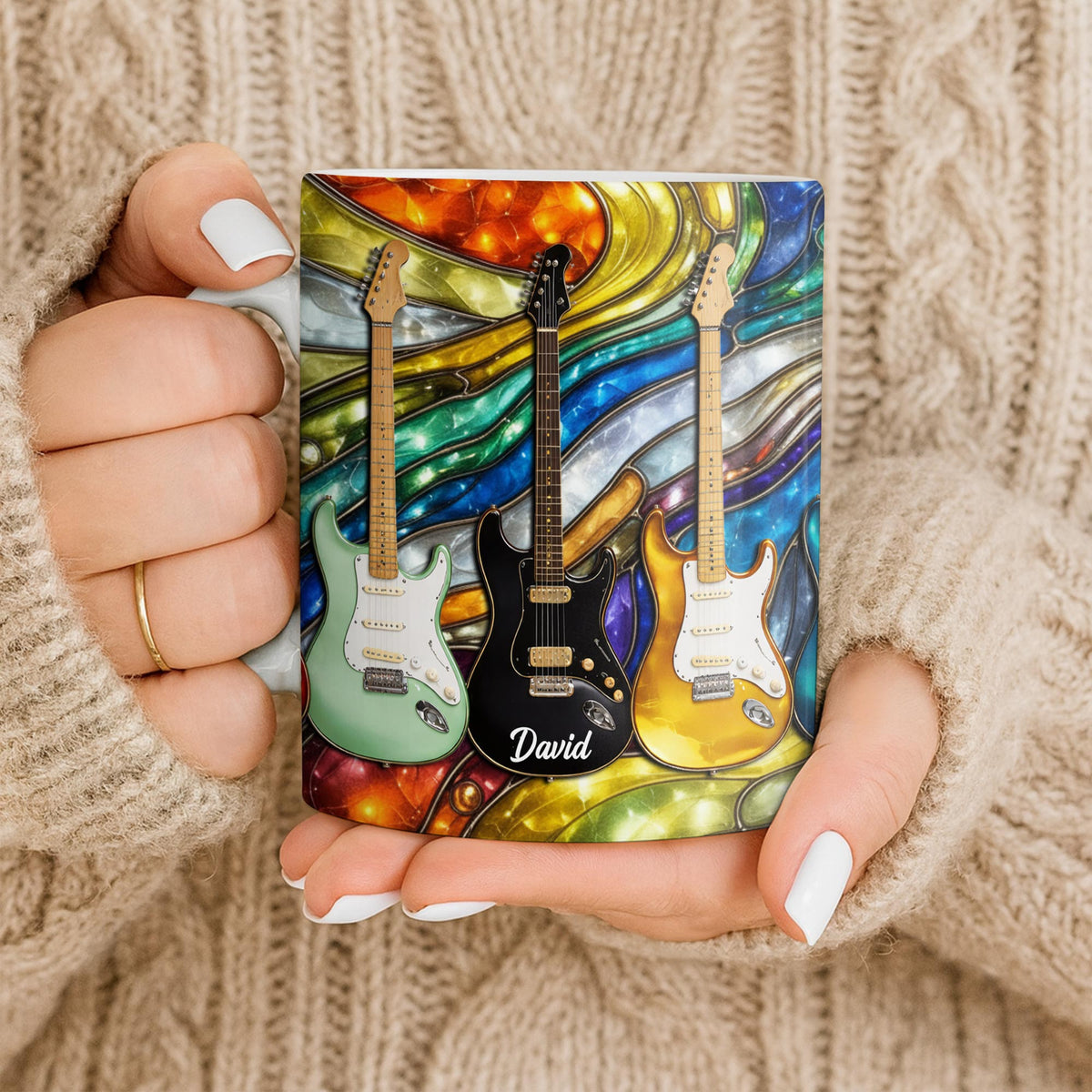 Electric Guitar Art, Personalized Coffee Mug, Gift For Music Lovers