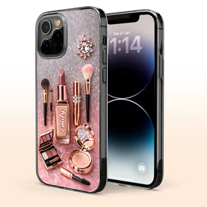 Stay Fabulous Makeup Essentials, Personalized Clear Phone Case, Gift For Her