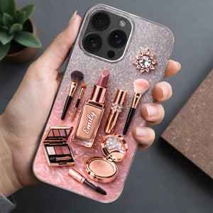 Stay Fabulous Makeup Essentials, Personalized Clear Phone Case, Gift For Her