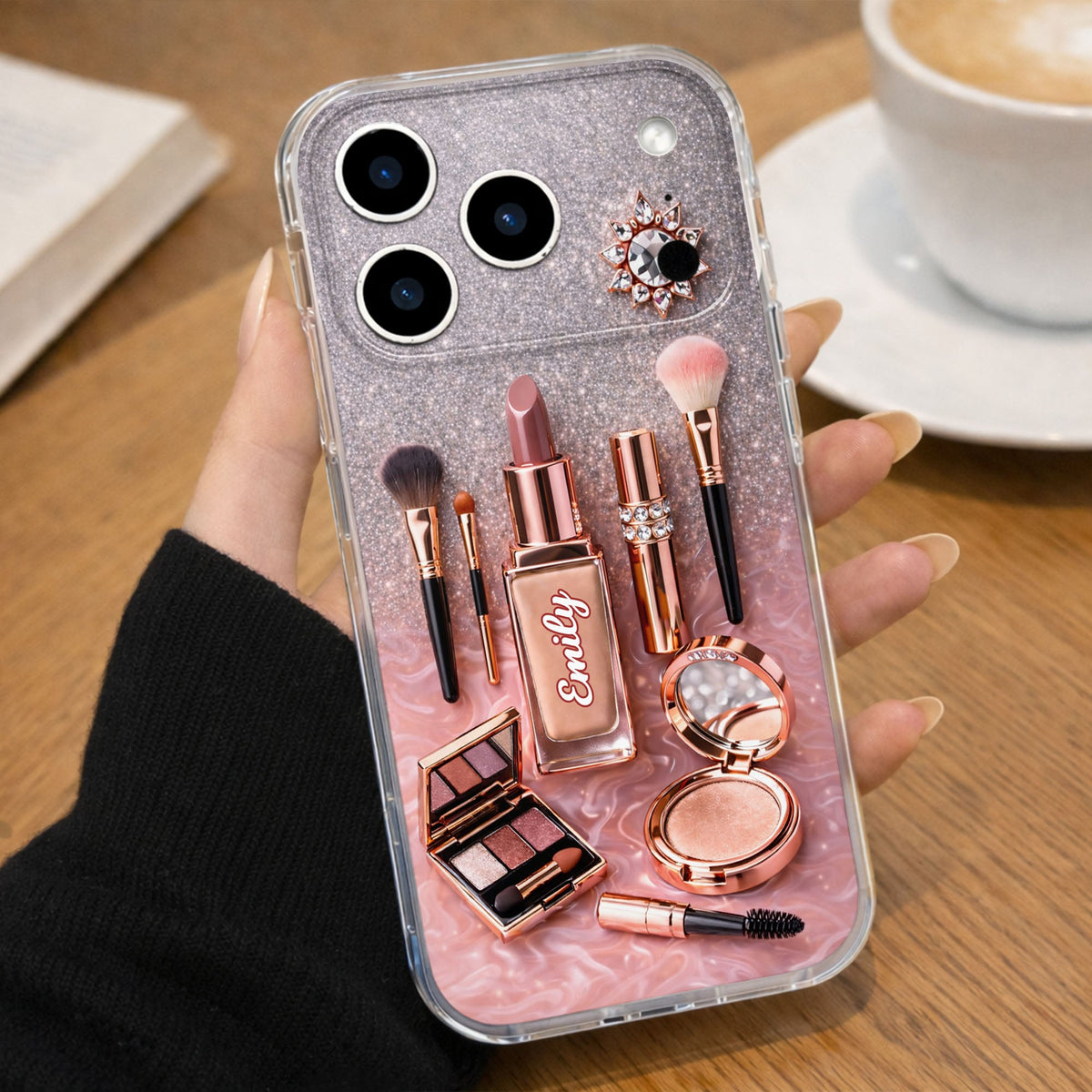 Stay Fabulous Makeup Essentials, Personalized Clear Phone Case, Gift For Her