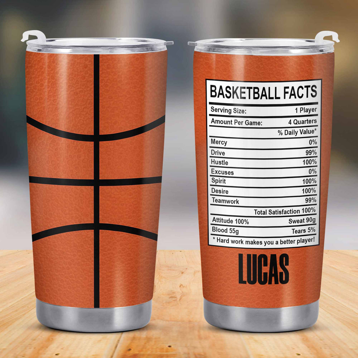 Basketball Facts, Personalized Tumbler, Gift For Players and Athletes