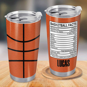 Basketball Facts, Personalized Tumbler, Gift For Players and Athletes