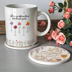I Am The Tea, Personalized Custom Ceramic Coaster, Gift For Tea Lovers
