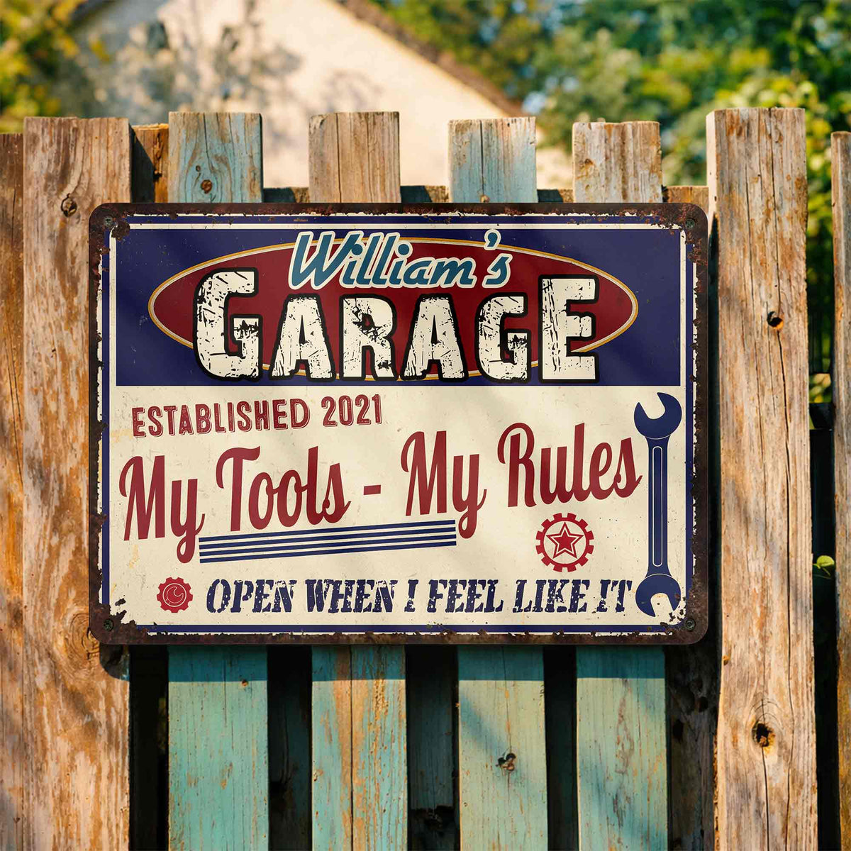 My Tools My Rules, Open When I Feel Like It, Personalized Metal Sign, Gift for DIY Enthusiasts