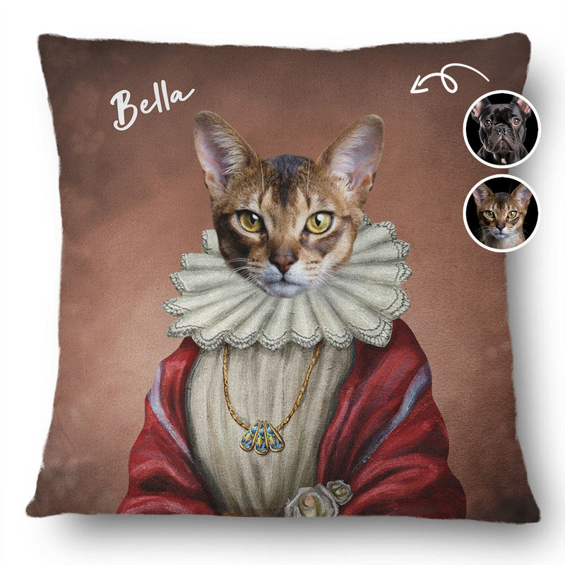 Custom Photo Pet Royal Portrait - Gift For Pet Lovers - Personalized Pillow