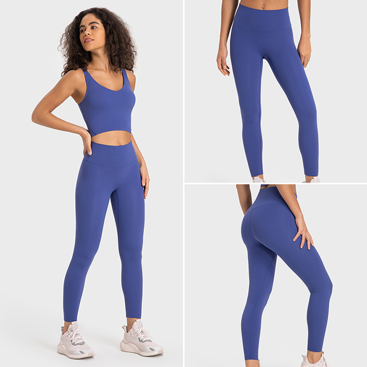 High Flexible Nylon Spandex Yoga Leggings High Waist Soft Comfort Running Training Leggings