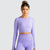 Seamless Yoga Set Workout Sportswear Gym Clothes Fitness Long Sleeve Crop Top Fitness Set Women