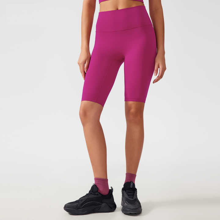 Solid Free Size High Elasticity Women's Fitness Breathable Yoga Shorts High Waist Gym Tights Butt Lift Yoga Biker Shorts