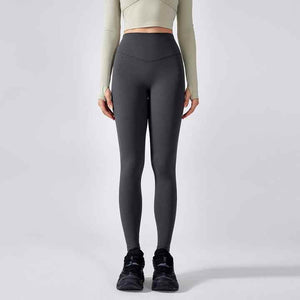 V-back Winter New Yoga Pants High Elastic Hip Lifting Tummy Control Workout Gym Leggings for Women
