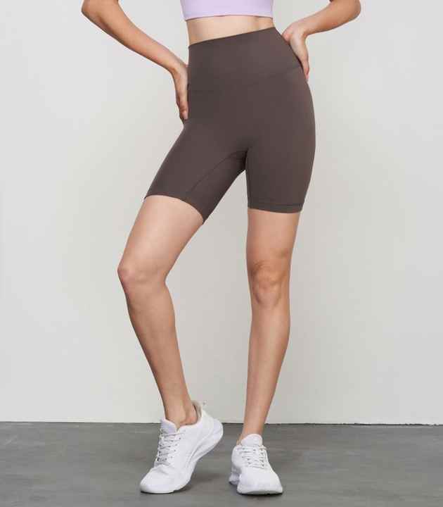 Training Gym Workout Fitness Wear High Stretch One Size No Front Rise Seam Sports Women Biker Shorts