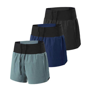 Sports Shorts Men and Women Marathon Seamless Quick Dry Running Pants With Zipper Waist Pocket Fitness Training Shorts