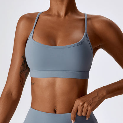 Camisole Yoga Bra Top Running Beautiful Back Crop Tops Fitness Sports Wear Women Cross Back Sports Bra