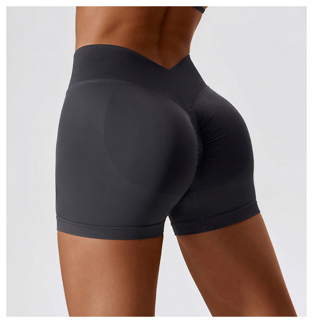 Heather Color Fitness Workout Yoga Gym Booty Seamless Scrunch Butt Lifting Sport Compression Women Biker Shorts