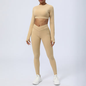 Women 2 Piece High Waist Sports Workout Gym Leggings Set Workout Sets for Women