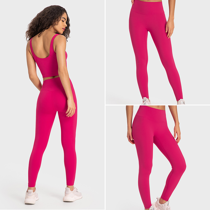 High Flexible Nylon Spandex Yoga Leggings High Waist Soft Comfort Running Training Leggings