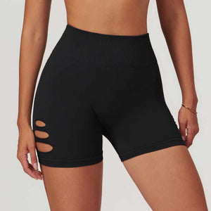 Hollow Out Running Sports Butt Lifting Legging Leg Tight Gym Fitness Pants High Waist Seamless Yoga Shorts for Women