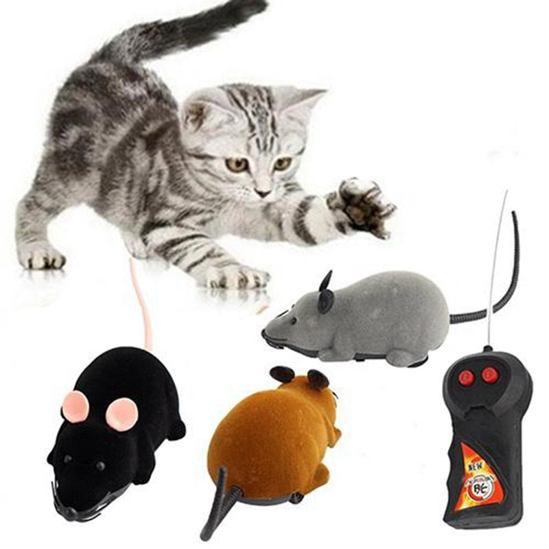 Mini Funny RC Simulation Wireless Remote Control RC Electronic Rat Mouse Mice Toy Tricky Plastic Flocking Halloween Xmas For Pet