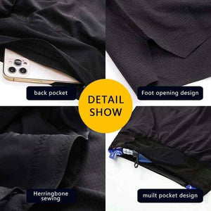 Sports Shorts Men and Women Marathon Seamless Quick Dry Running Pants With Zipper Waist Pocket Fitness Training Shorts