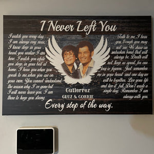 Personalized Canvas Prints, Custom Photo, Memorial Gifts, Sympathy Gifts, Angel Wings I Never Left You Love Dem Canvas